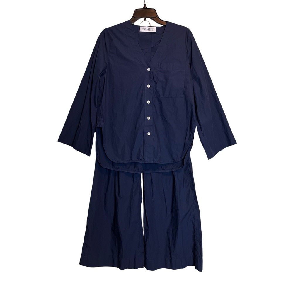 Daphne Shirt And Pant Set XS Midnight Navy Blue